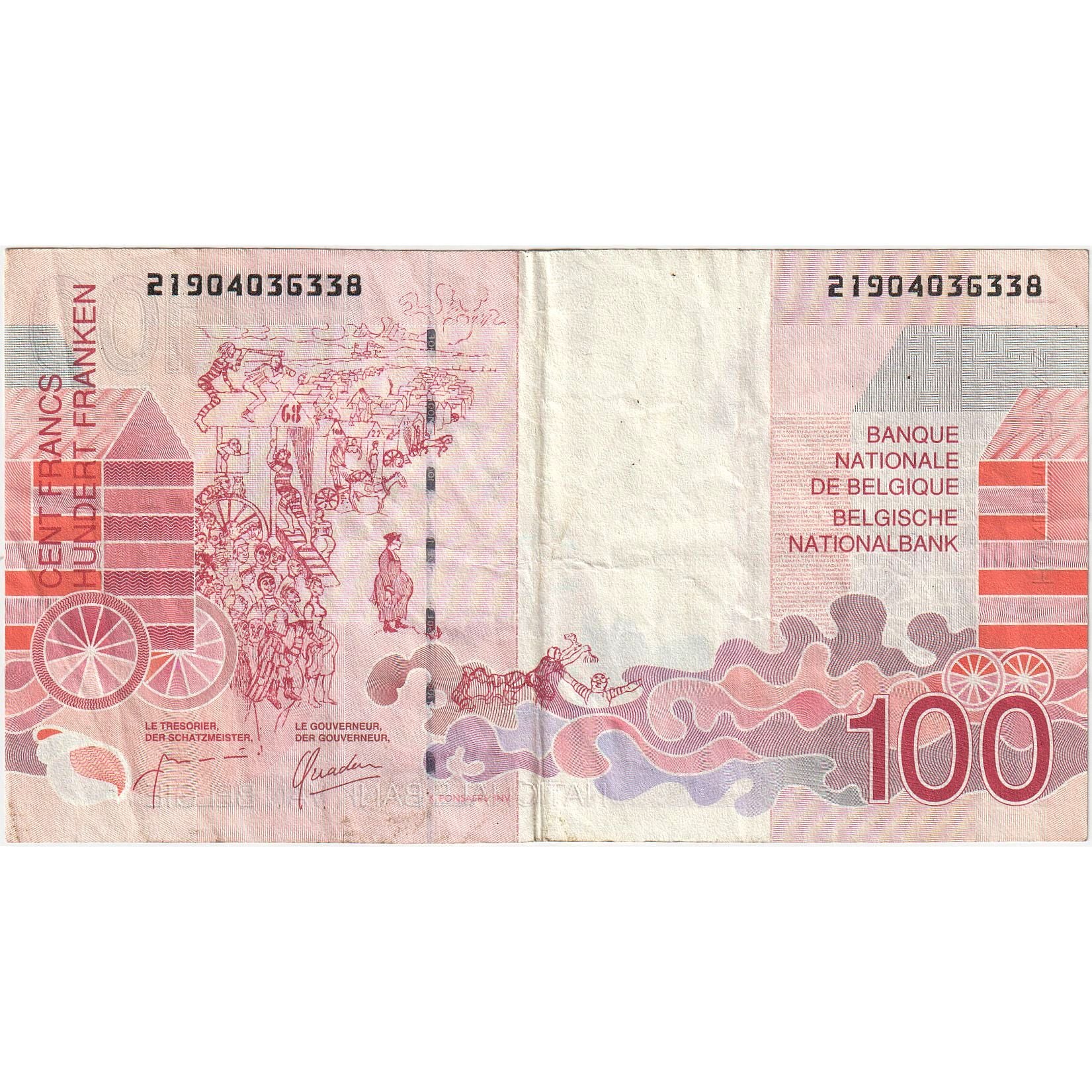 Geldschein, Belgien, 100 Francs, Undated (1995-2001), KM:147, SS