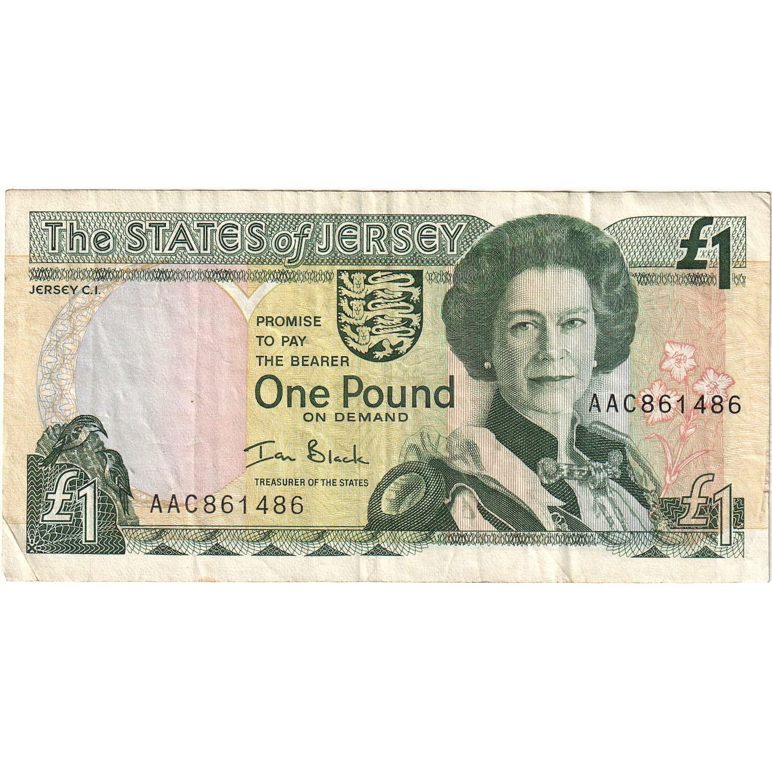 Billete, 1 Pound, Undated (2000), Jersey, KM:26b, MBC