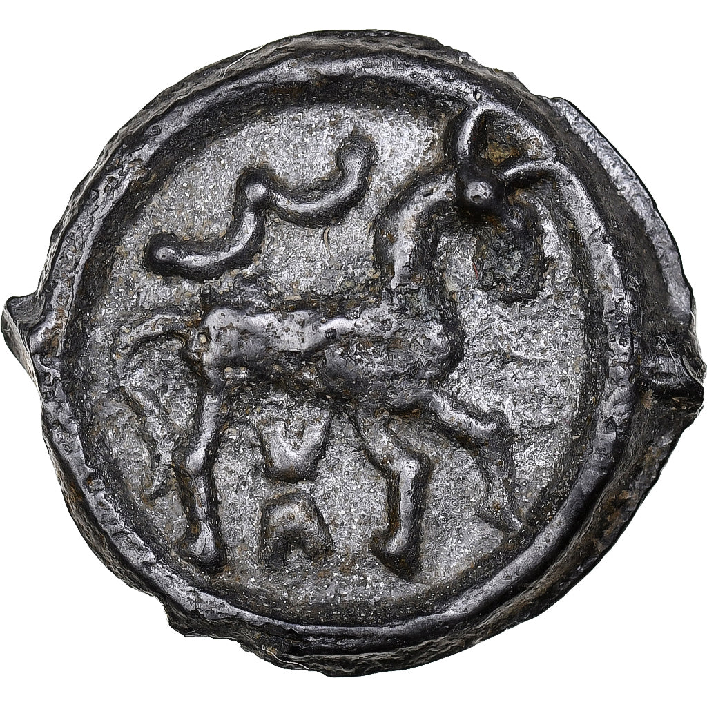 Suessiones, Potin au cheval, ca. 60-40 BC, Potin, AU(55-58), Delestrée:684