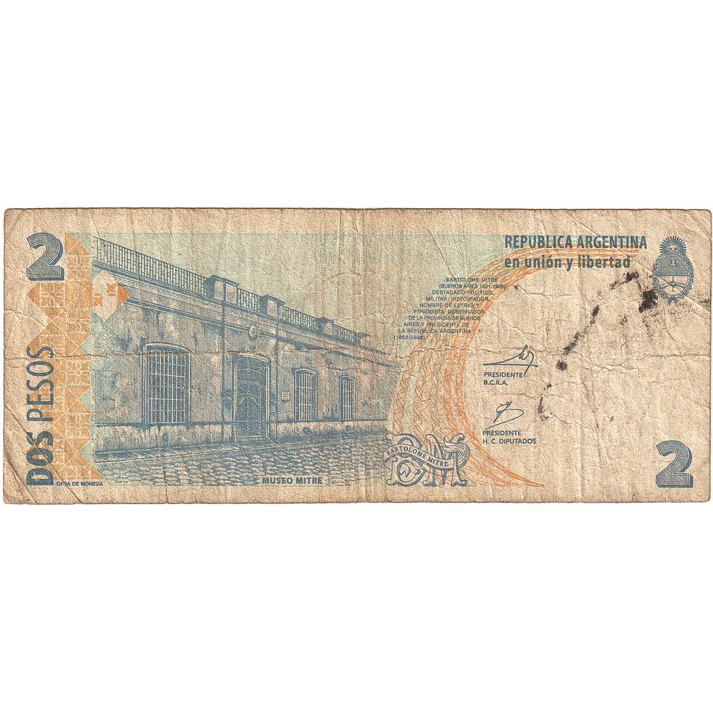 2 Pesos, Argentina, KM:346, BC