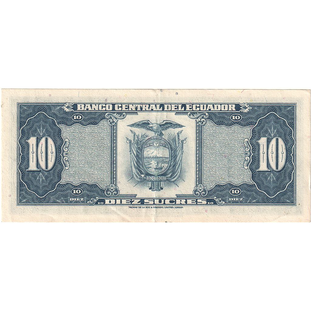 Ecuador, 10 Sucres, 1982, 1982-09-30, KM:114b, UNC(65-70)