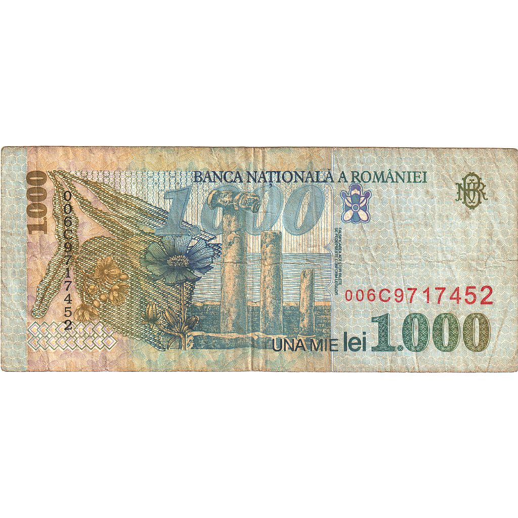 Roménia, 1000 Lei, 1998, KM:106, VF(30-35)