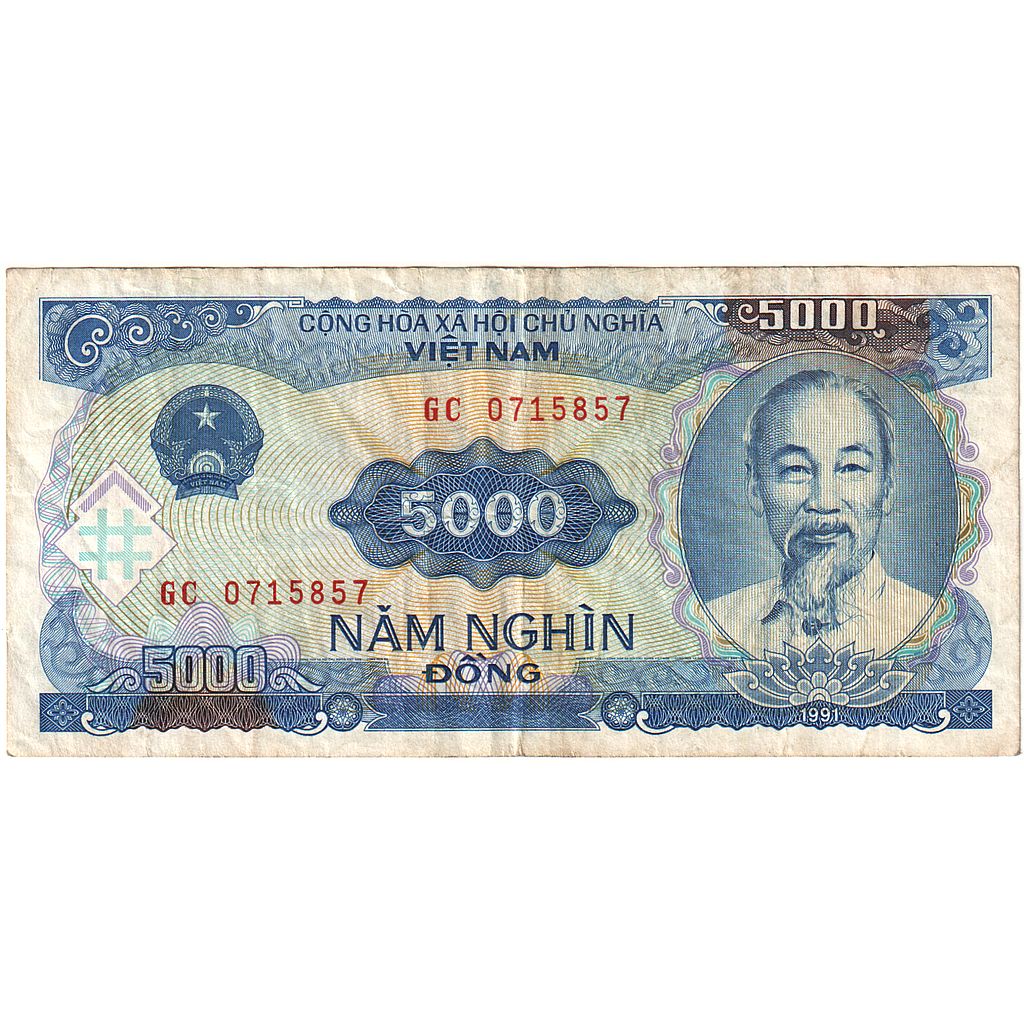 Viet Nam, 5000 D<ox>ng, 1991, KM:104a, TTB