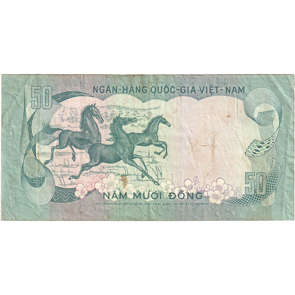 Viet Nam du Sud , 50 D<ox>ng, 1969, KM:25a, TTB