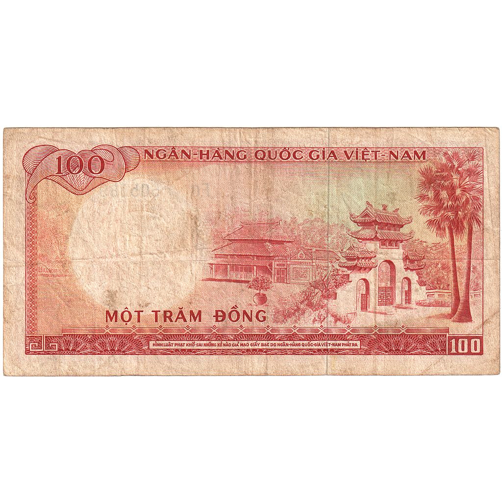 South Viet Nam, 100 D<ox>ng ,KM:19b, VF(20-25)