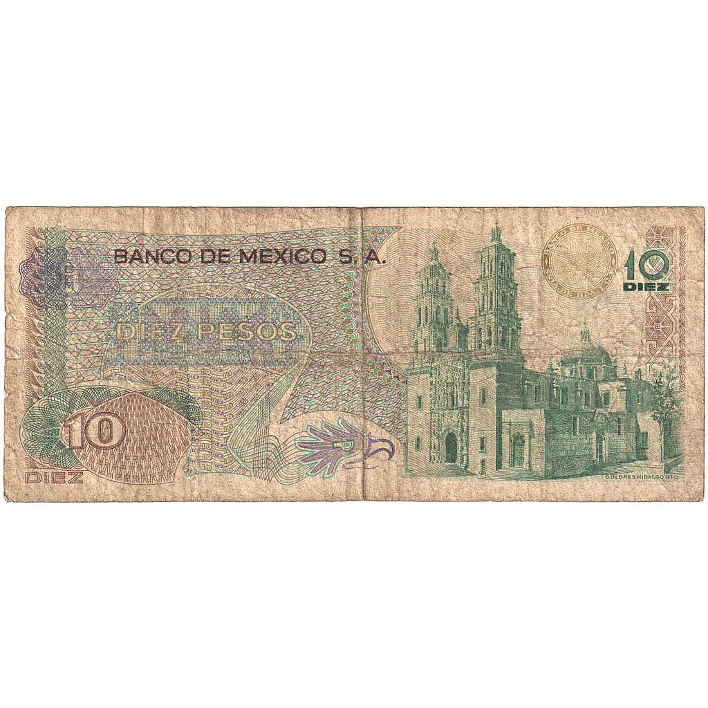 Mexique, 10 Pesos, 1975, 1975-05-15, KM:63h, B