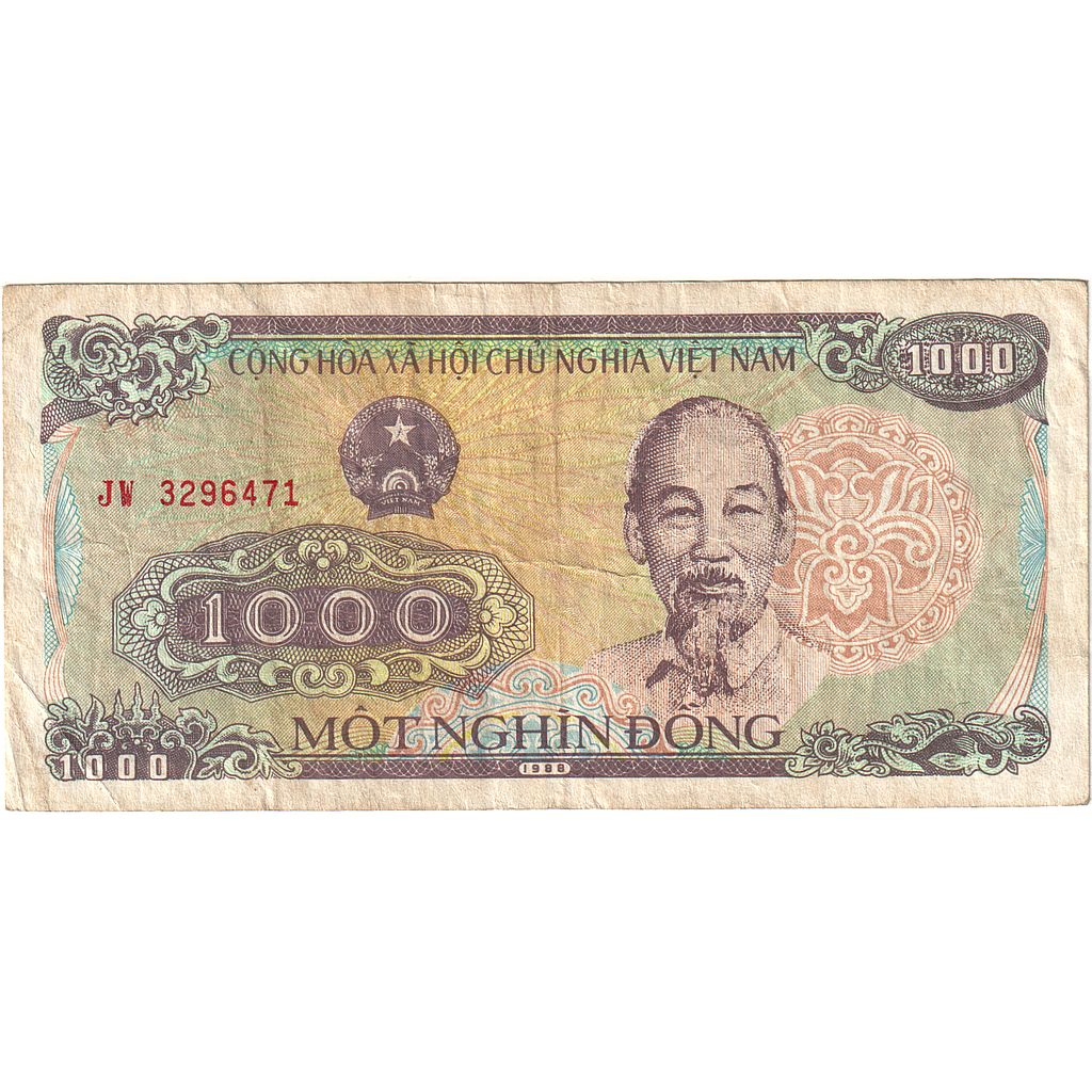 Vietnam, 1000 D<ox>ng, 1988-1991, 1988, KM:106a, SPL-