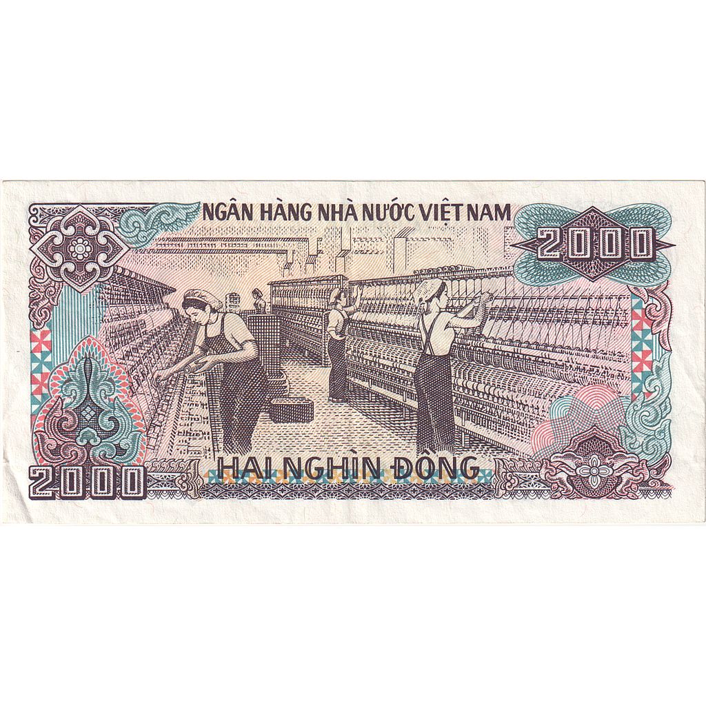Vietnam, 2000 D<ox>ng, 1988, KM:107a, UNC(65-70)