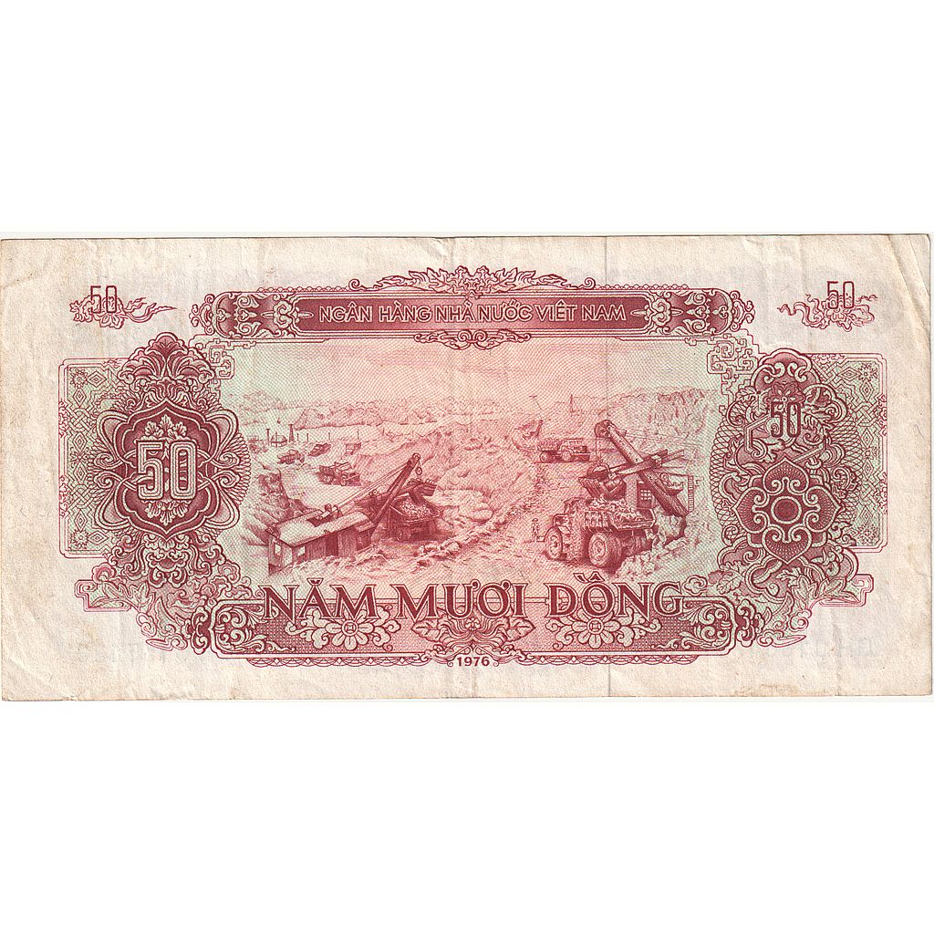 Vietnam, 50 D<ox>ng, 1976, KM:84b, UNC(65-70)