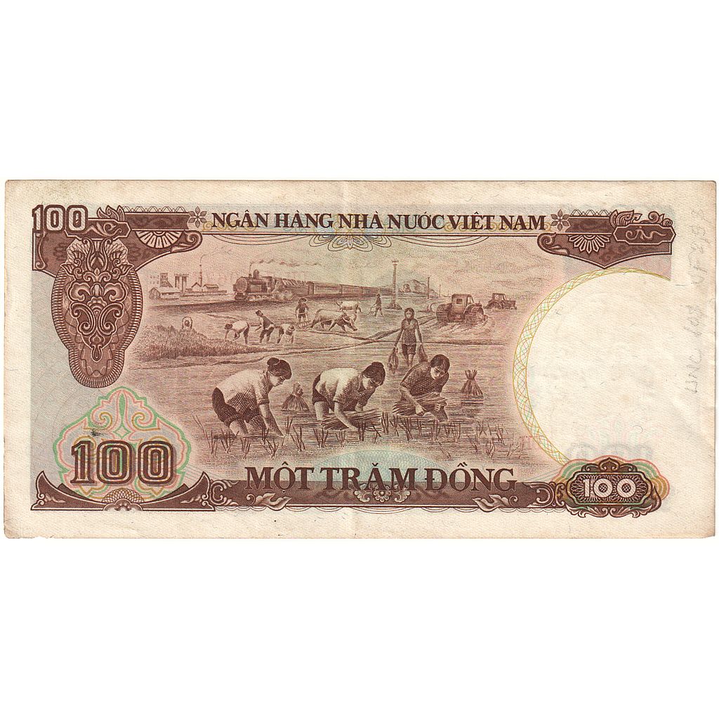 Vietnam, 100 D<ox>ng, KM:98a, UNC(63)