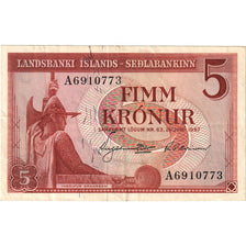 Iceland, 5 Kronur, 1957-06-21, KM:37b, UNC(65-70)