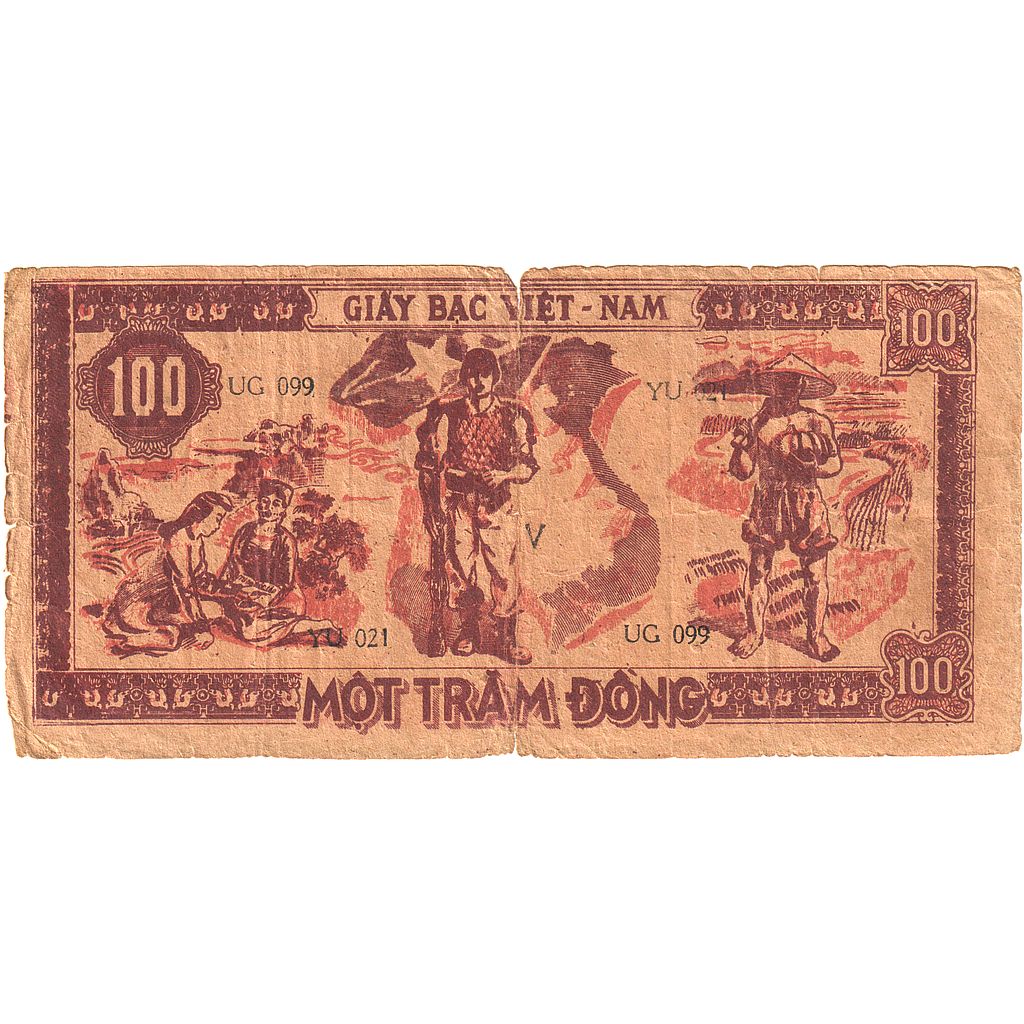 Vietnam, 100 D<ox>ng, 1948, KM:28a, VF(20-25)