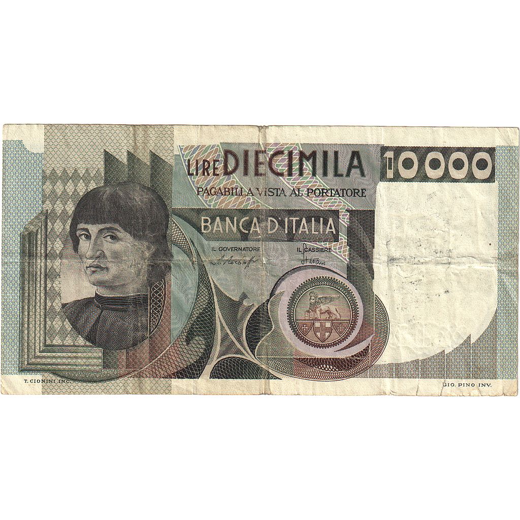 Italië, 10,000 Lire, 1976, 1976-11-30, KM:106a, TTB