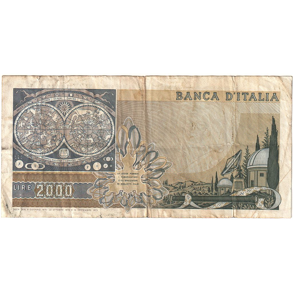 Italy, 2000 Lire, 1973, 1973-09-10, KM:103a, VF(20-25)
