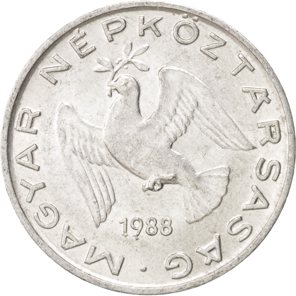 Coin, Hungary, 10 Filler, 1988, Budapest, AU(55-58), Aluminum, KM:572