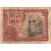 Billet, Espagne, 1 Peseta, 1953, KM:144a, B+