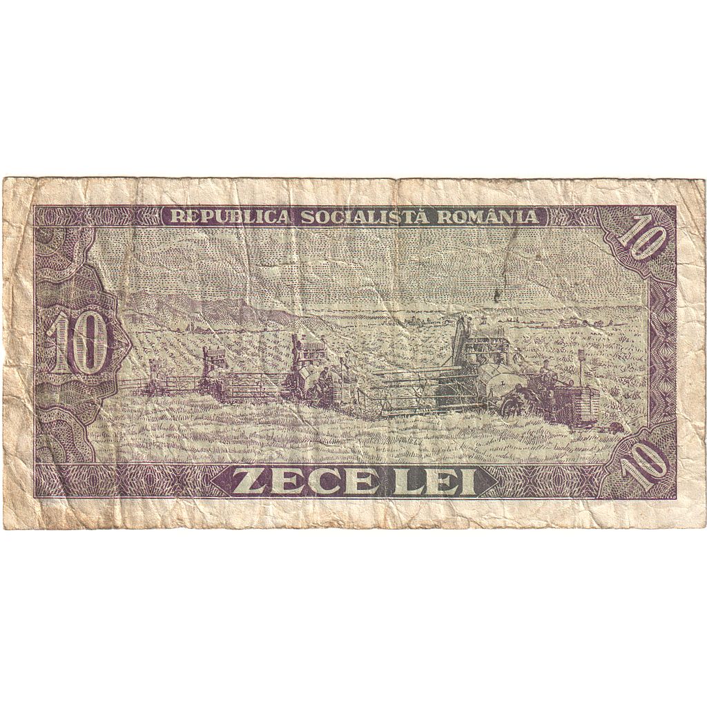 Romania, 10 Lei, 1966, KM:94a, VF(20-25)
