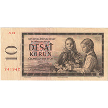 Czechoslovakia, 10 Korun, 1960, KM:88b, UNC(65-70)