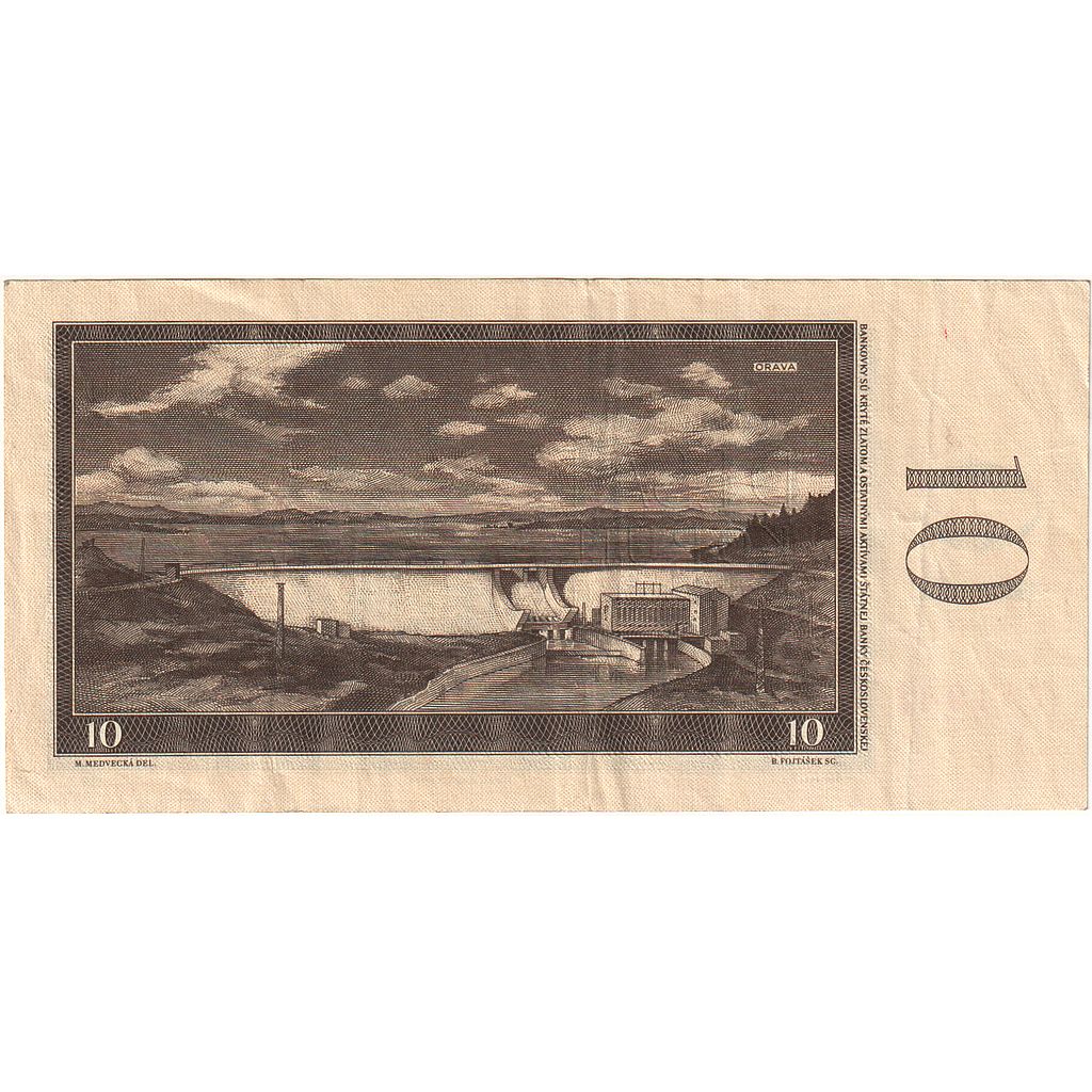 Czechoslovakia, 10 Korun, 1960, KM:88b, UNC(65-70)