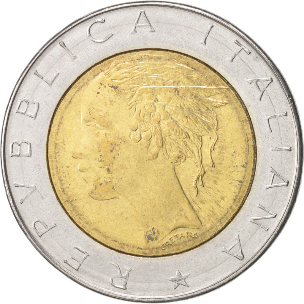 Coin, Italy, 500 Lire, 1984, Rome, AU(55-58), Bi-Metallic, KM:111