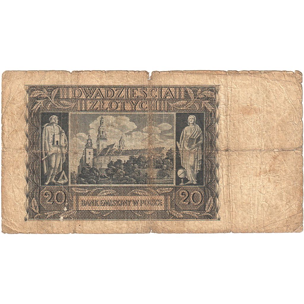 Polen, 20 Zlotych, 1940, KM:95, SGE