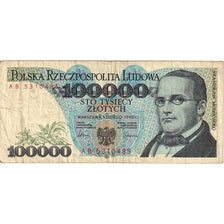 Billet, Pologne, 100,000 Zlotych, 1990, 1990-02-01, KM:154a, TTB+