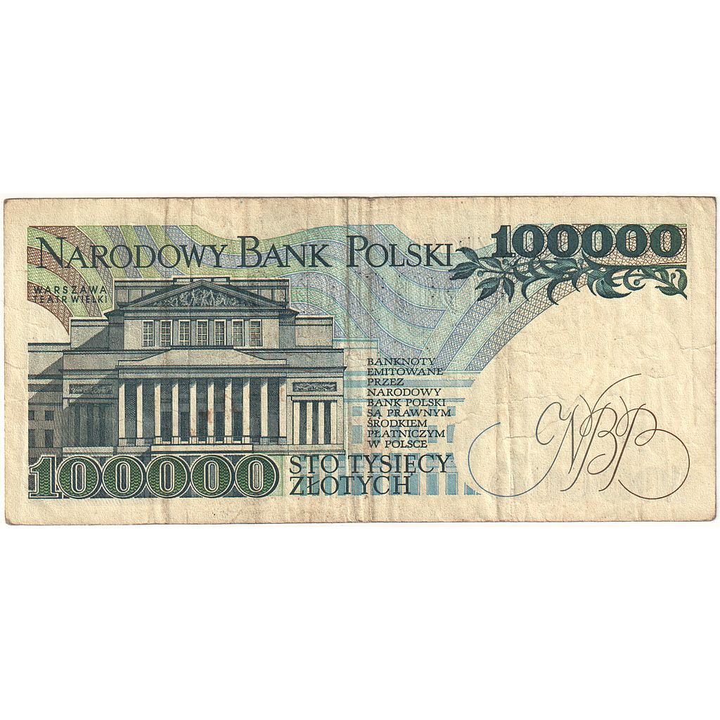 Billet, Pologne, 100,000 Zlotych, 1990, 1990-02-01, KM:154a, TTB+