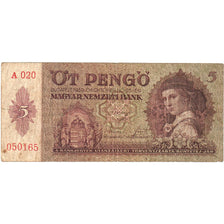 Banknote, Hungary, 5 Pengö, 1939, 1939-10-25, KM:106, EF(40-45)
