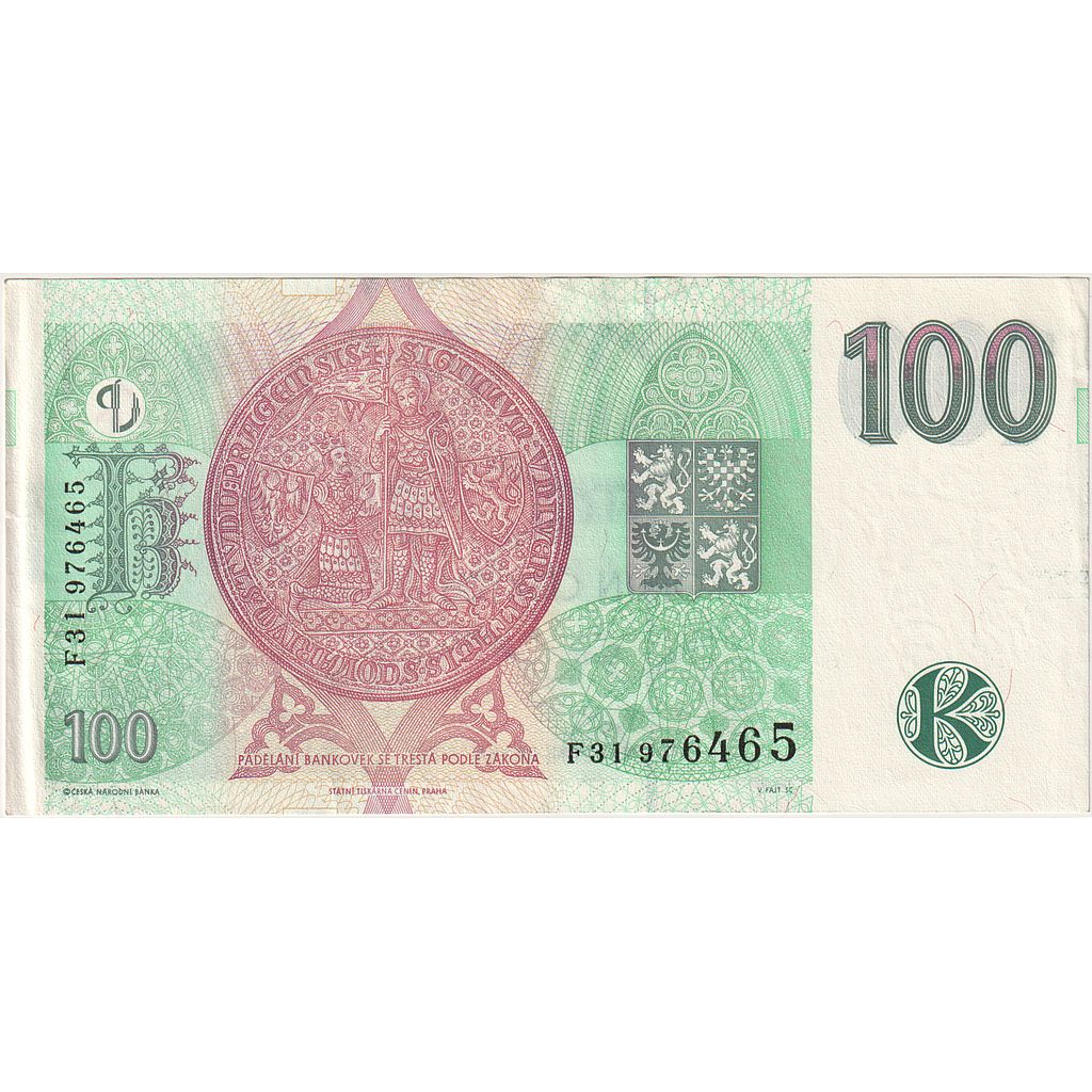 Tschechische Republik, 100 Korun, 1997, KM:18, UNZ