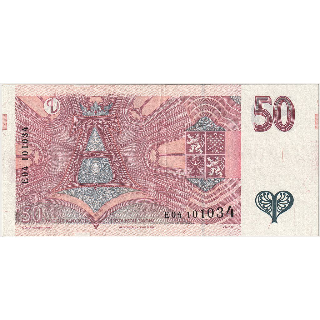 Czech Republic, 50 Korun, 1993, KM:4a, UNC(65-70)