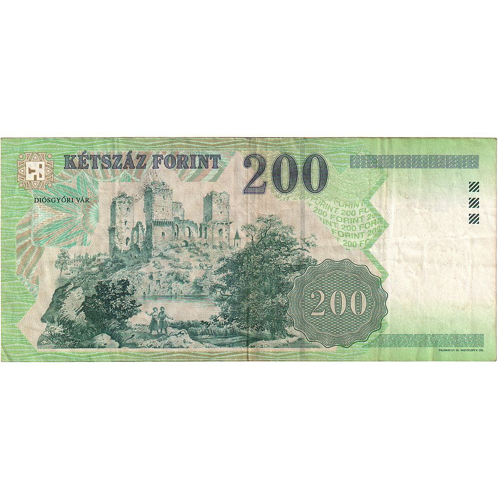 Ungheria, 200 Forint, 2001, KM:187a, FDS