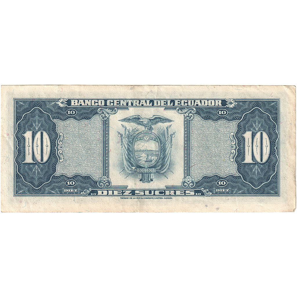 Ecuador, 10 Sucres, 1982, 1982-09-30, KM:114b, FDS