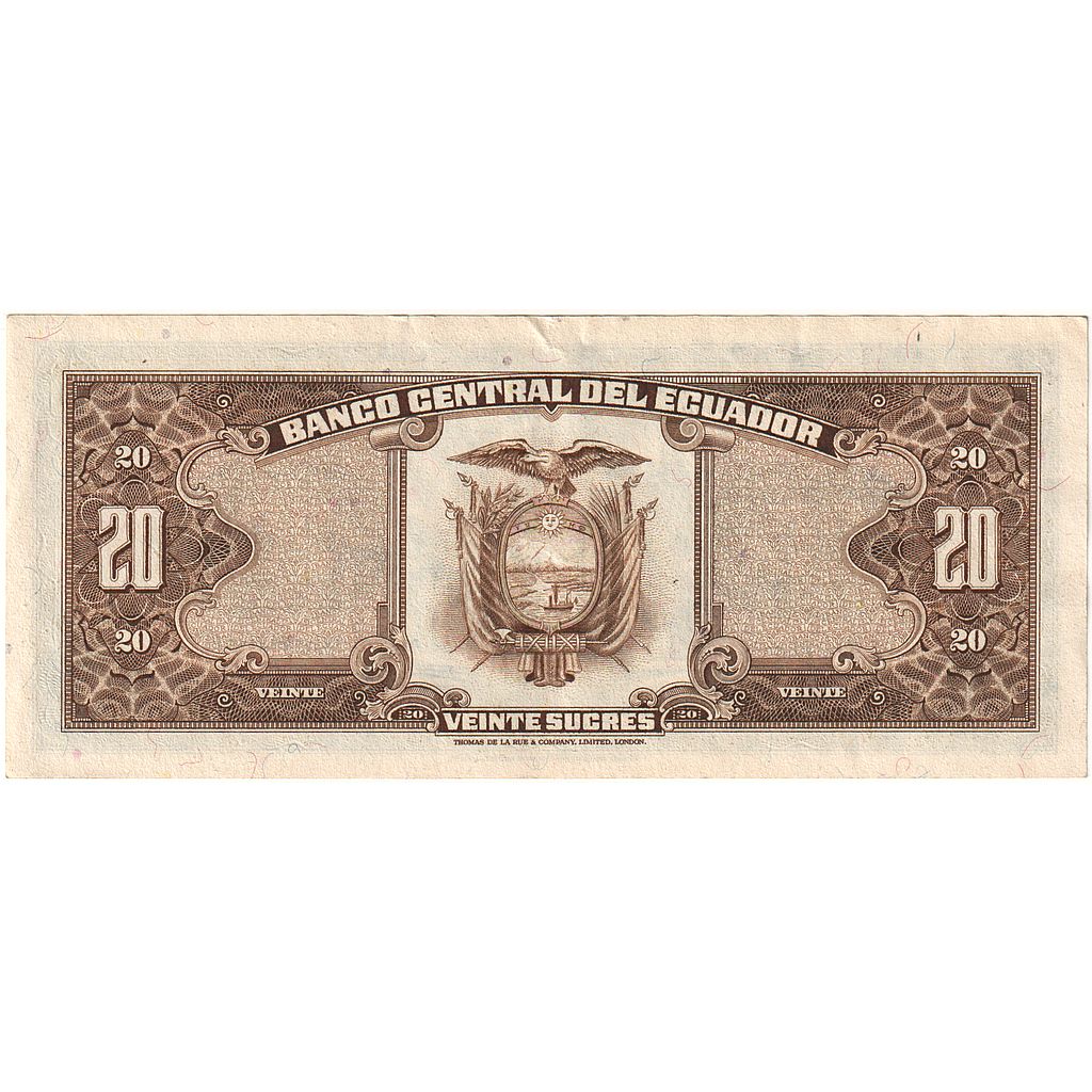 Ecuador, 20 Sucres, 1980-05-24, KM:115b, NIEUW