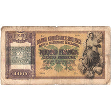 Albania, 100 Franga, Undated (1940), KM:14, VG(8-10)