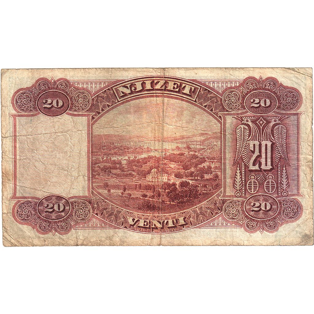 Albania, 20 Franka Ari, KM:3a, VG(8-10)