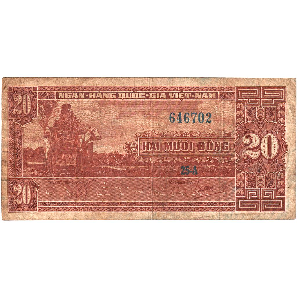 Vietnam, 20 D<ox>ng, 1962, KM:6, VF(20-25)