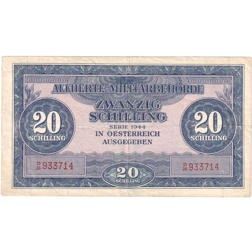 Áustria, 20 Schilling, 1944, KM:107, EF(40-45)