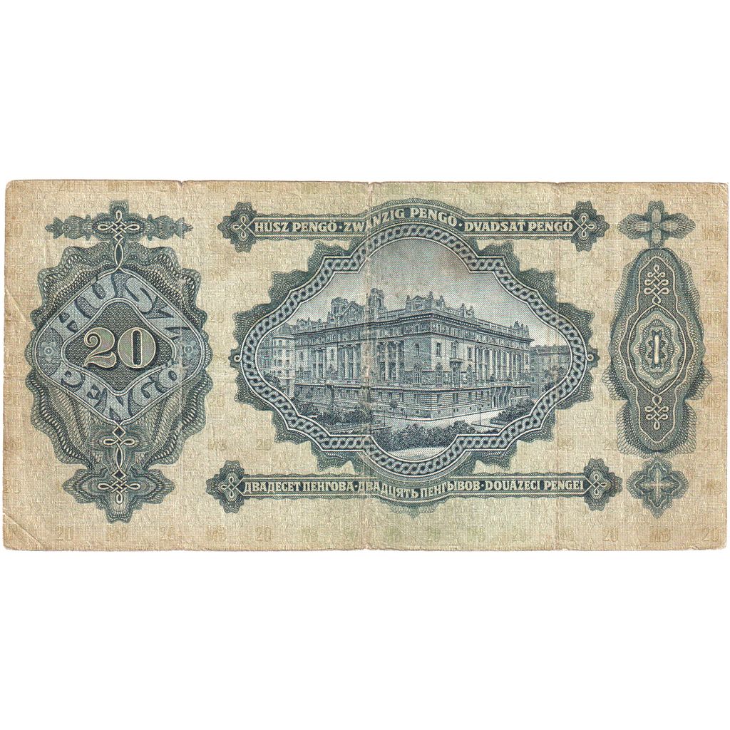Hungary, 20 Pengö, 1930, 1930-07-01, KM:97, AU(50-53)