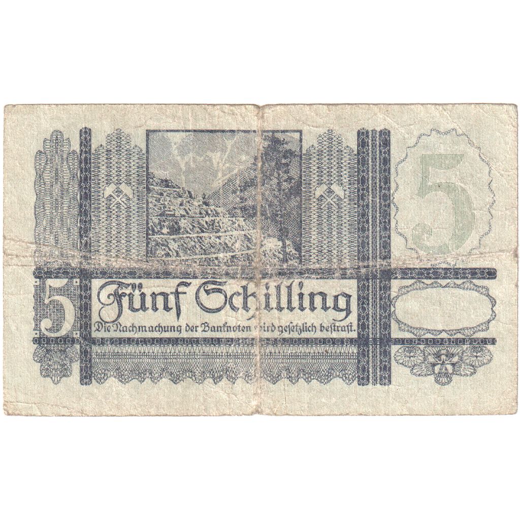 Austria, 5 Schilling, 1945, 1945-09-04, KM:121, F(12-15)
