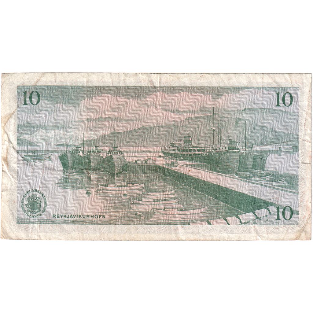 Iceland, 10 Kronur, 1961-03-29, KM:42, VF(20-25)