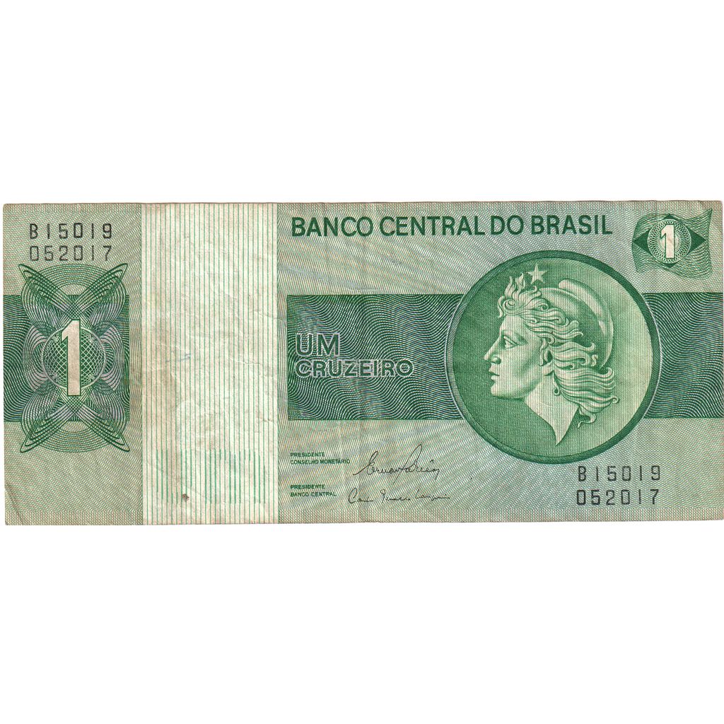 Brazil, 1 Cruzeiro, Undated (1975), KM:191Ab, VF(30-35)