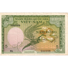 Banknote, South Viet Nam, 5 Dong, 1955, KM:2a, AU(50-53) Alphabet M4 700708