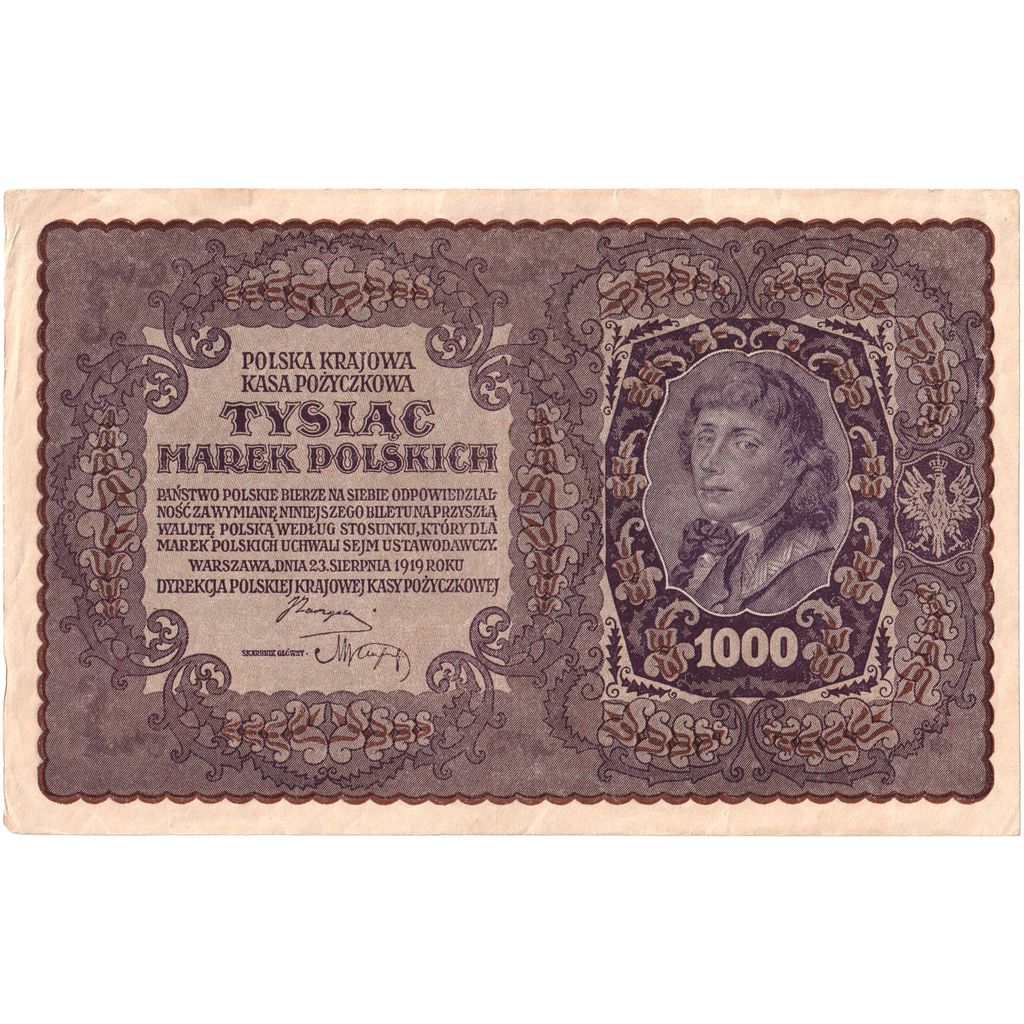 Polonia, 1000 Marek, 1919-08-23, EBC