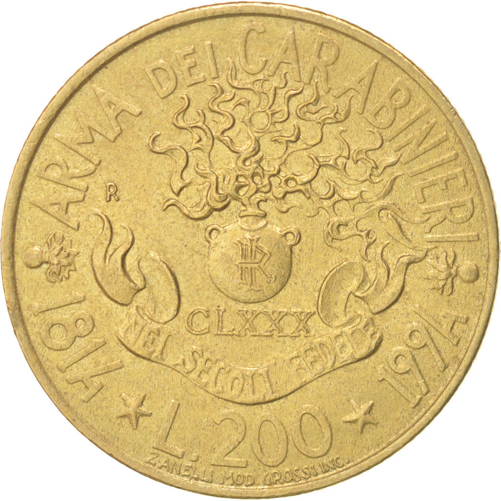 Coin, Italy, 200 Lire, 1994, Rome, MS(60-62), Aluminum-Bronze, KM:164
