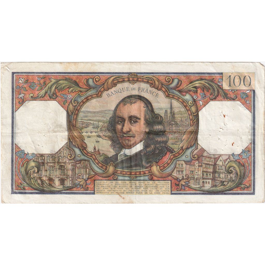 France, 100 Francs, Corneille, 1966-02-03, D.134 68788, VF(20-25)