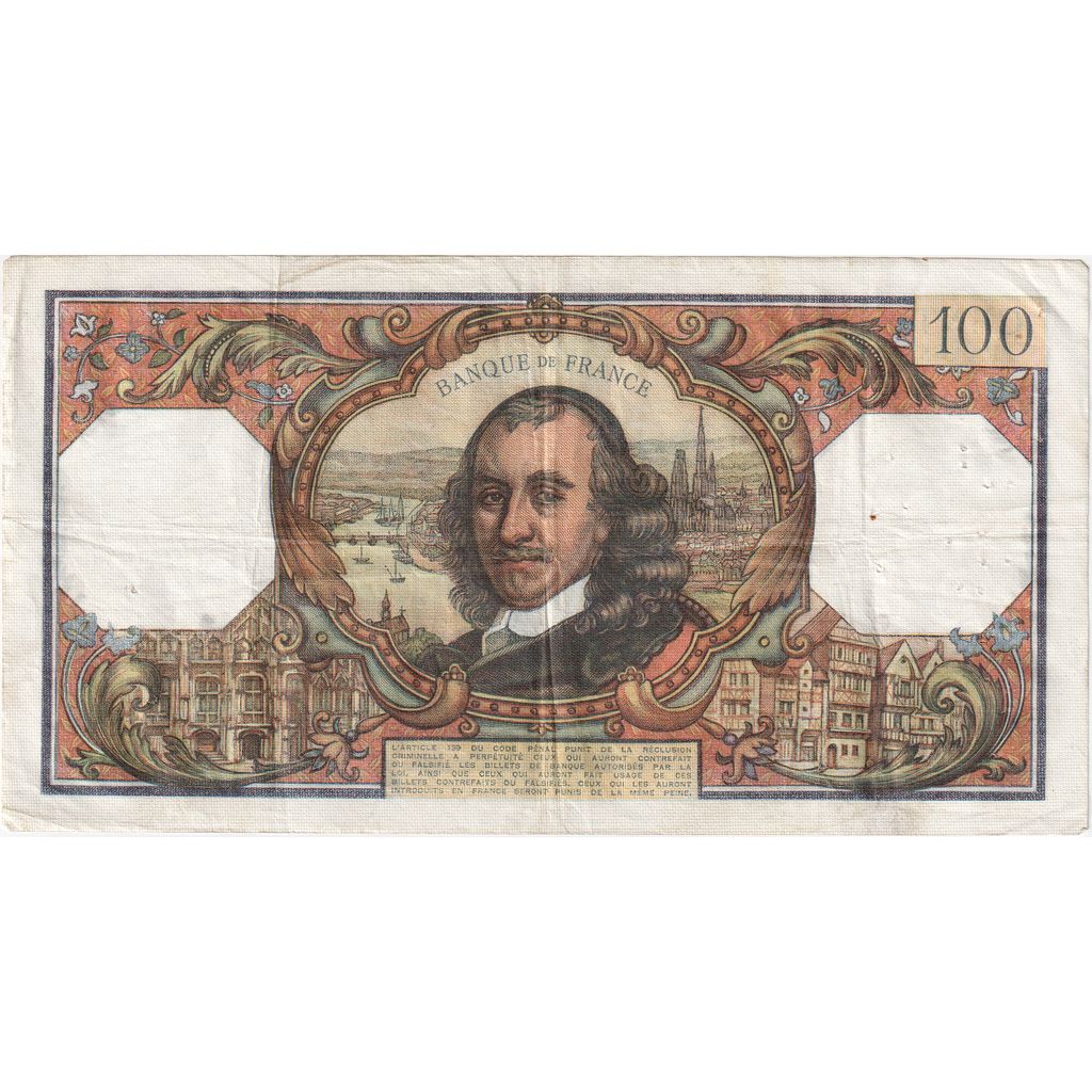 France, 100 Francs, Corneille, 1971-07-01, G.579 77647, VF(20-25)