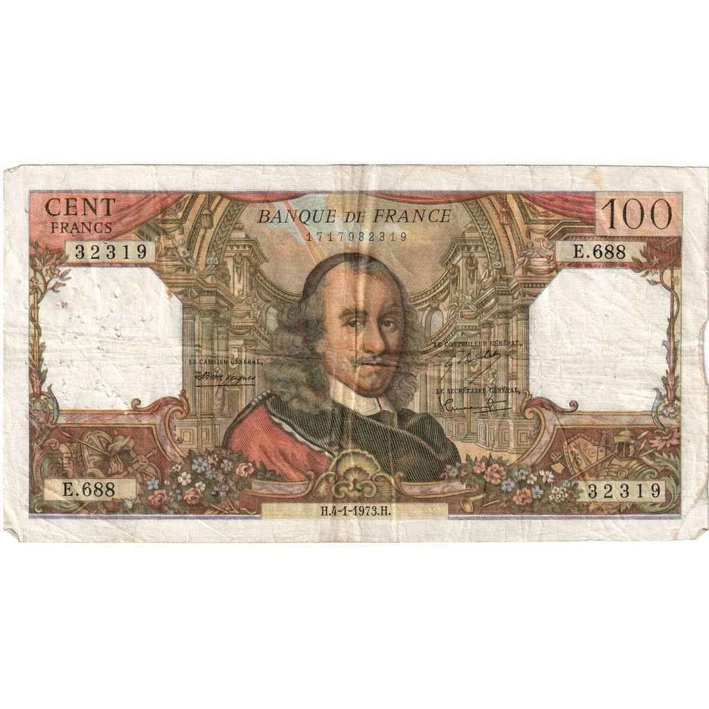 France, 100 Francs, Corneille, 1973-01-04, E.688 32319, VF(20-25)
