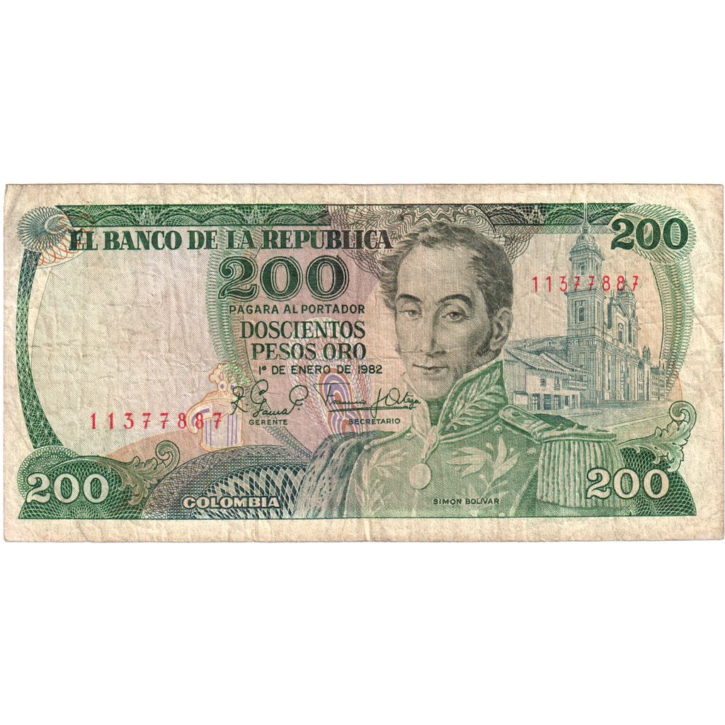 Colombia, 200 Pesos Oro, 1982-01-01, MB