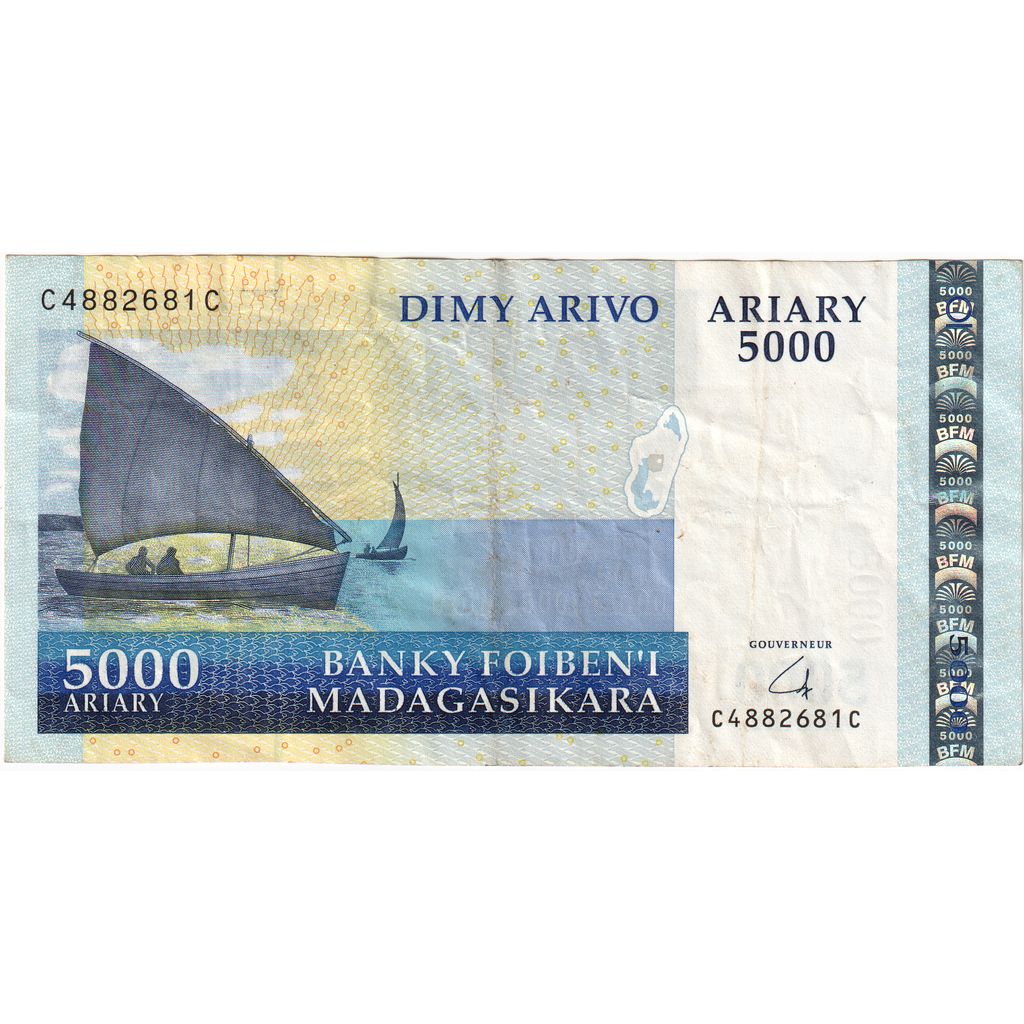 Madagáscar, 5000 Ariary, AU(55-58)