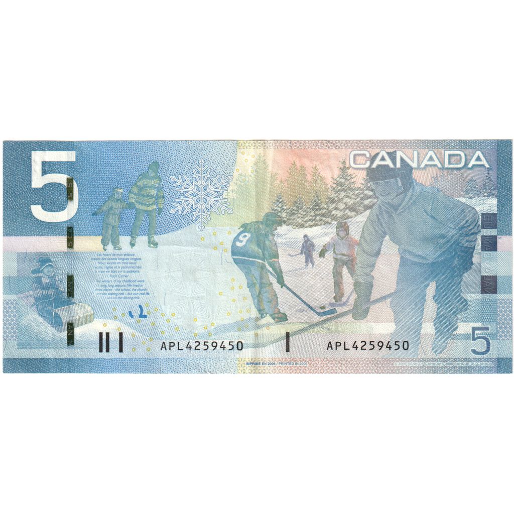 Canadá, 5 Dollars, AU(55-58)